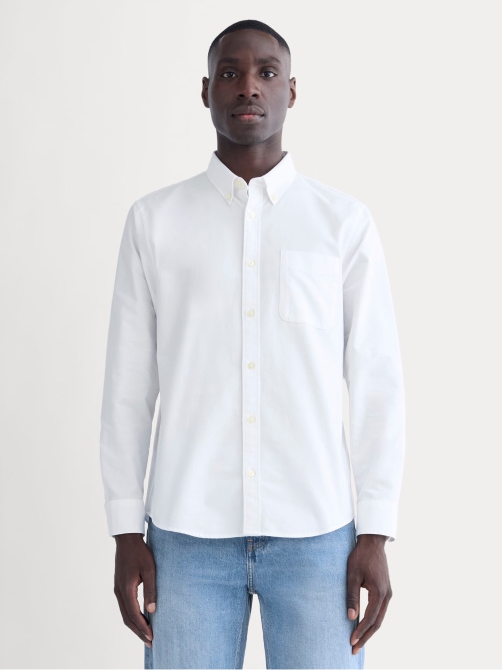 Everlane White Slim Oxford Shirt Cotton Button Down Mens Size S NWT Classic